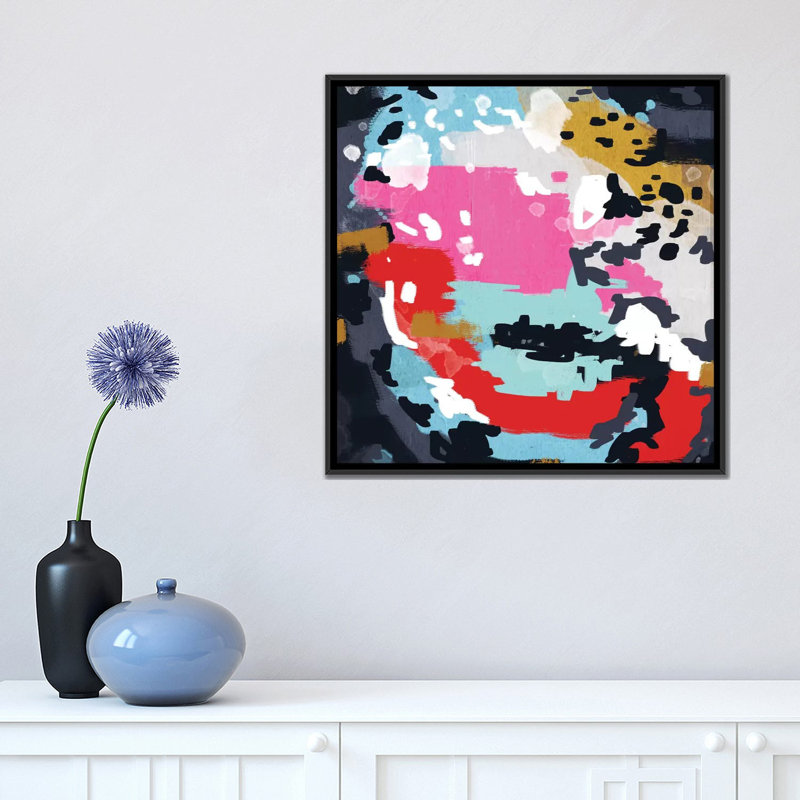 « charlotte », reproduction d’art sur toile, H 18 po x l 18 po x P 1,5 po, Toile avec cadre noir