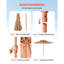 Parasol de patio en chaume à 2 niveaux 9 pieds Tiki