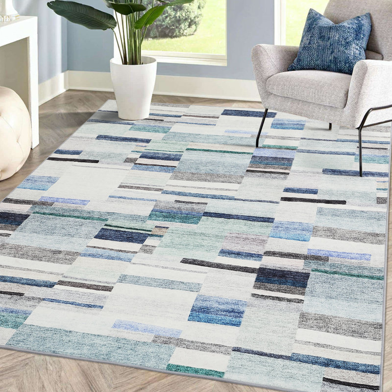 Candelario Washable Indoor Rug, Rectangle 4' x 6'