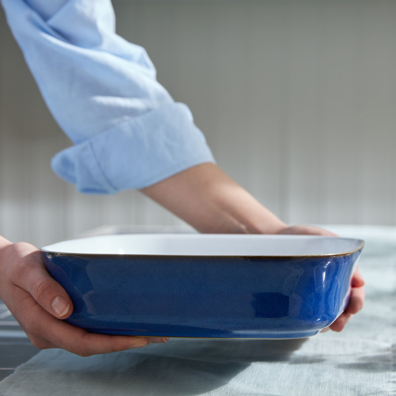 Denby Stoneware Square Oven Dish, Imperial Blue
