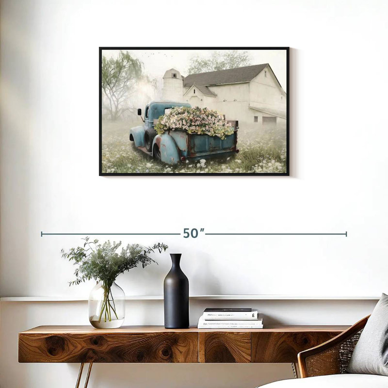 Pleine de fleurs, Cadre flottant noir, 31 po x 21 po