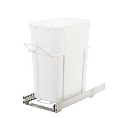 Poubelle escamotable / sous le comptoir en plastique 5 gallons