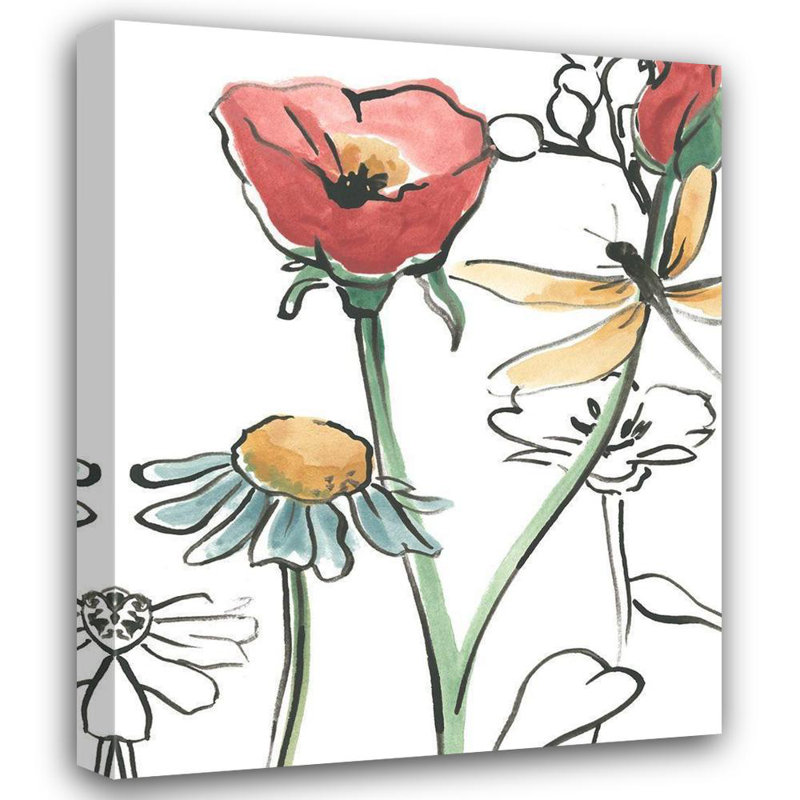 «Dakota Fields Vess, June» par Erica Gallery, art sur toile tendu: Boho Florals VI, H 44 po x l 36 po