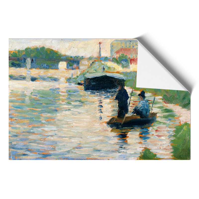 View Of The Seine by Georges Seurat - No Frame Painting, 42cm H x 59cm W x 0.1cm D