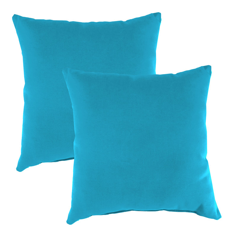 Coussin extérieur 16 po x 16 po (ensemble de 2), Bleu ciel