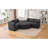 Boneless Couch Modular Sectional Sofa 114.9" Free-Combined Sofa Couch Sofa Bed Compression Sofa With Deep Seating And Curved Design For Living Room-394114551