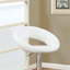 Tabouret en similicuir blanc à hauteur réglable avec 2 chaises pivotantes en PVC-949575035