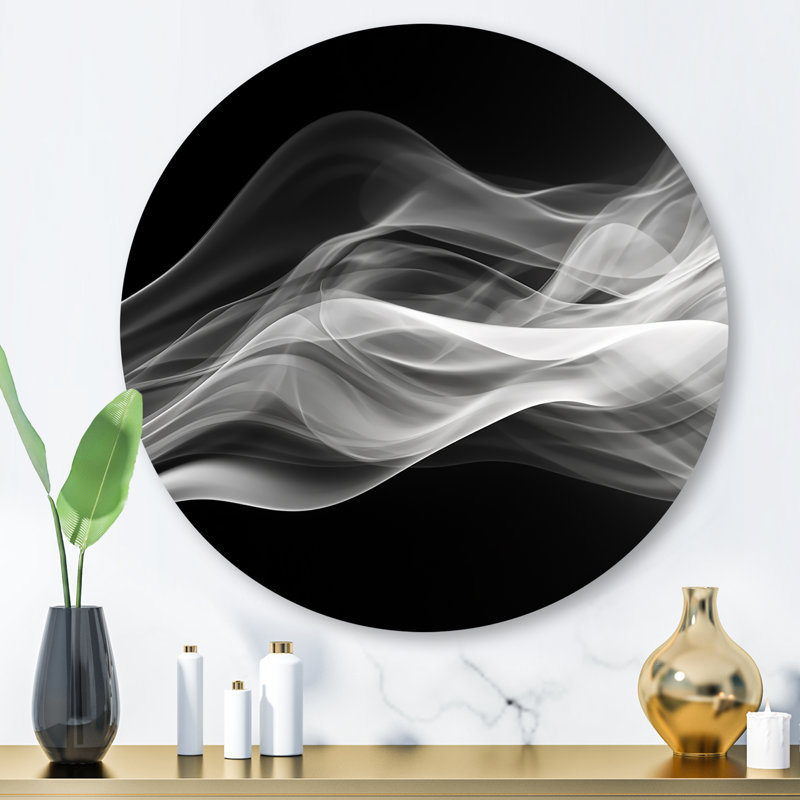 Teachey noir blanc contemplatif abstraction II, H 29 po x l 29 po x P 1 po