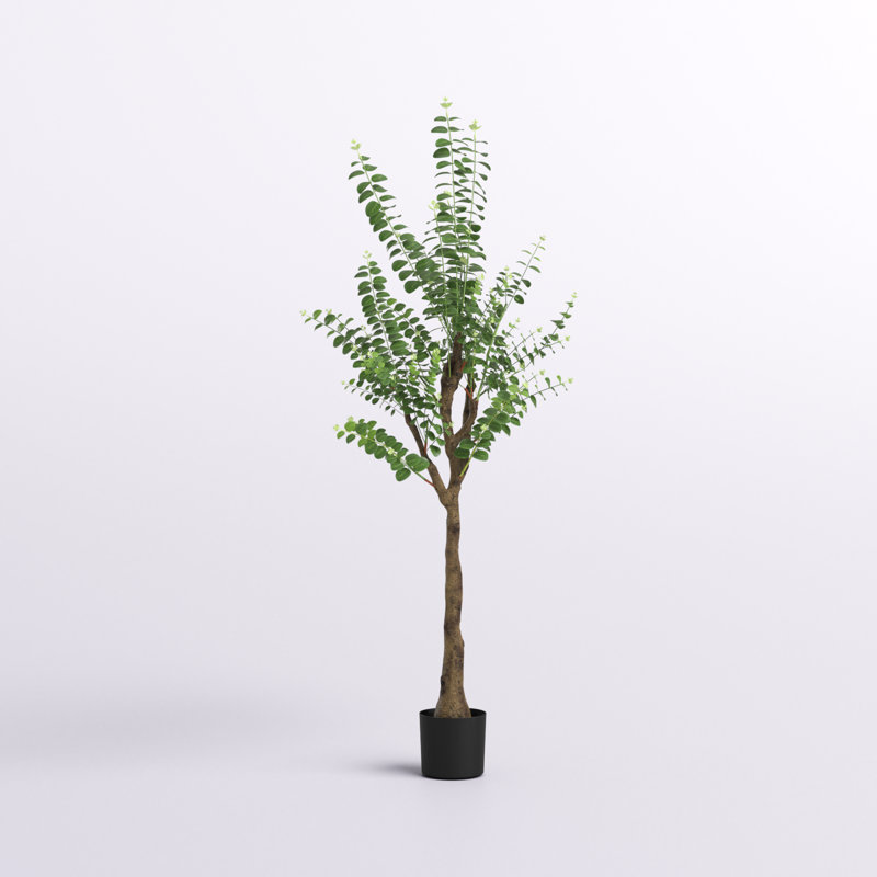 Arbre d'eucalyptus artificiel 55 po en pot