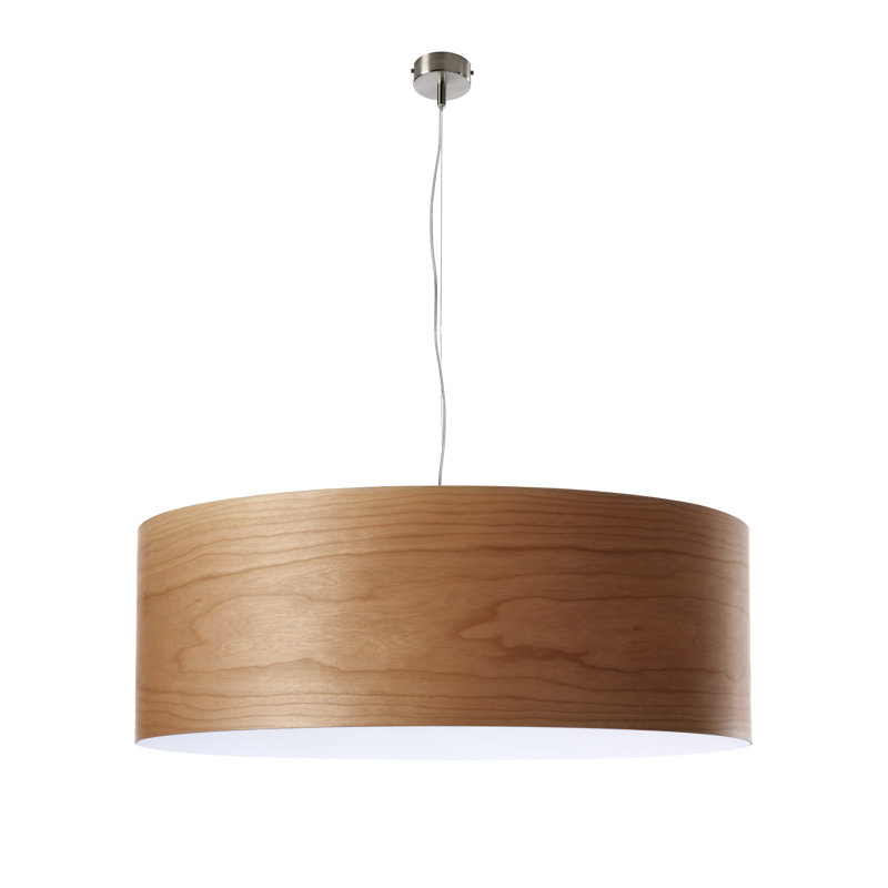 Gea 1 - Light Pendant, Natural Cherry, E26 Base, 7.8" H x 27.5" W x 27.5" D