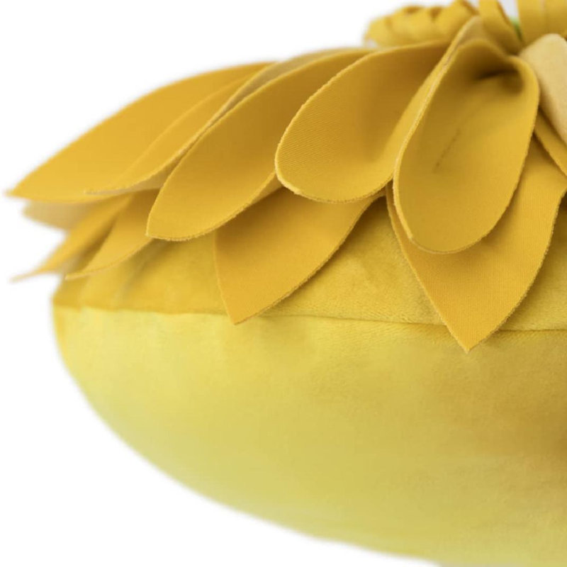  Housse et insert de coussin 100% coton, Jaune
