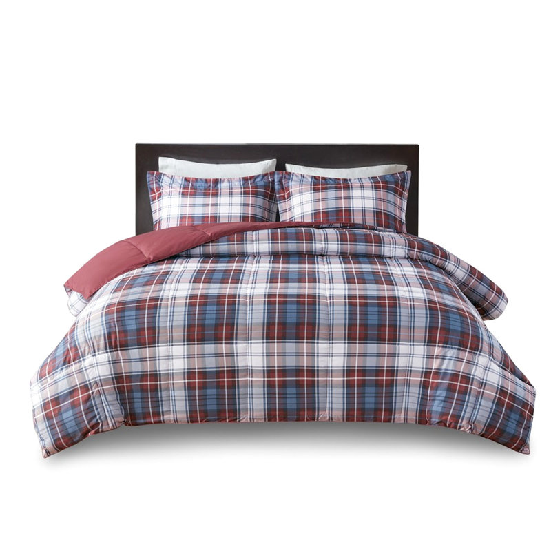 Twin/twin Xl Comforter With 3m And Comfortable Construction Cozy Experience, Red/Blue, Twin/Twin XL Comforter + 2 Shams