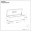 Banc de rangement avec repose-pieds clouté rectangulaire en cuir Vegan-1907949115