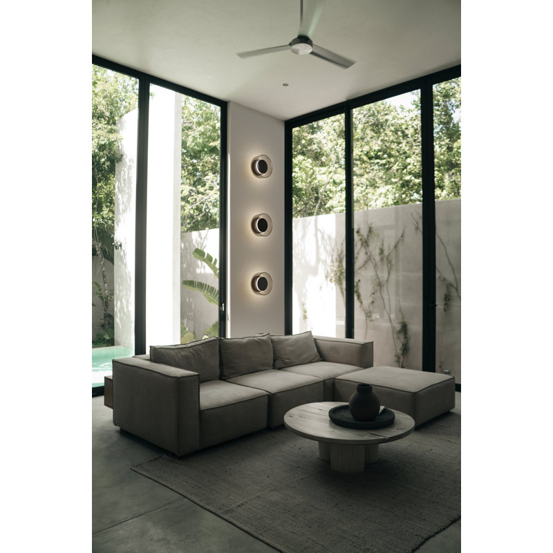 Applique murale Totem 3 CCT, Noir mat, Gris
