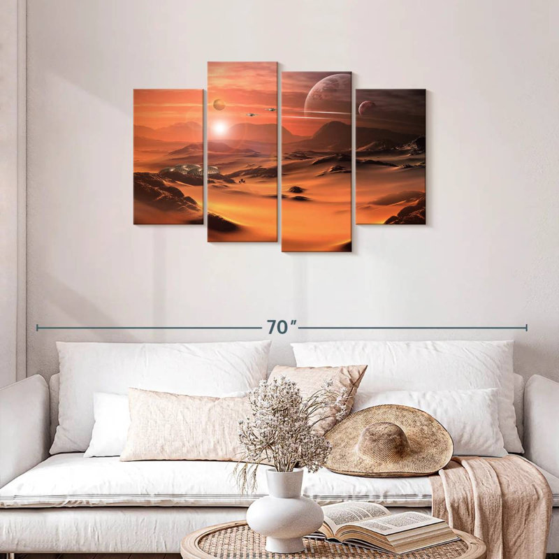 Kelan Sci Fi Alien Planet, 27" H x 43" W