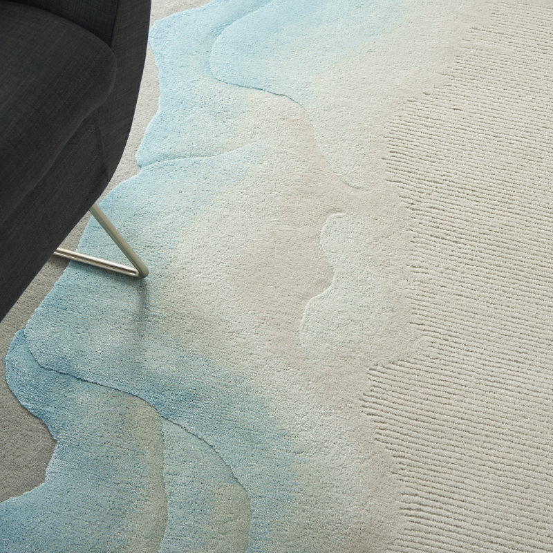 Nourison Prismatic Area Rug Sea Mist Blue, Rectangle 7'9" x 9'9"