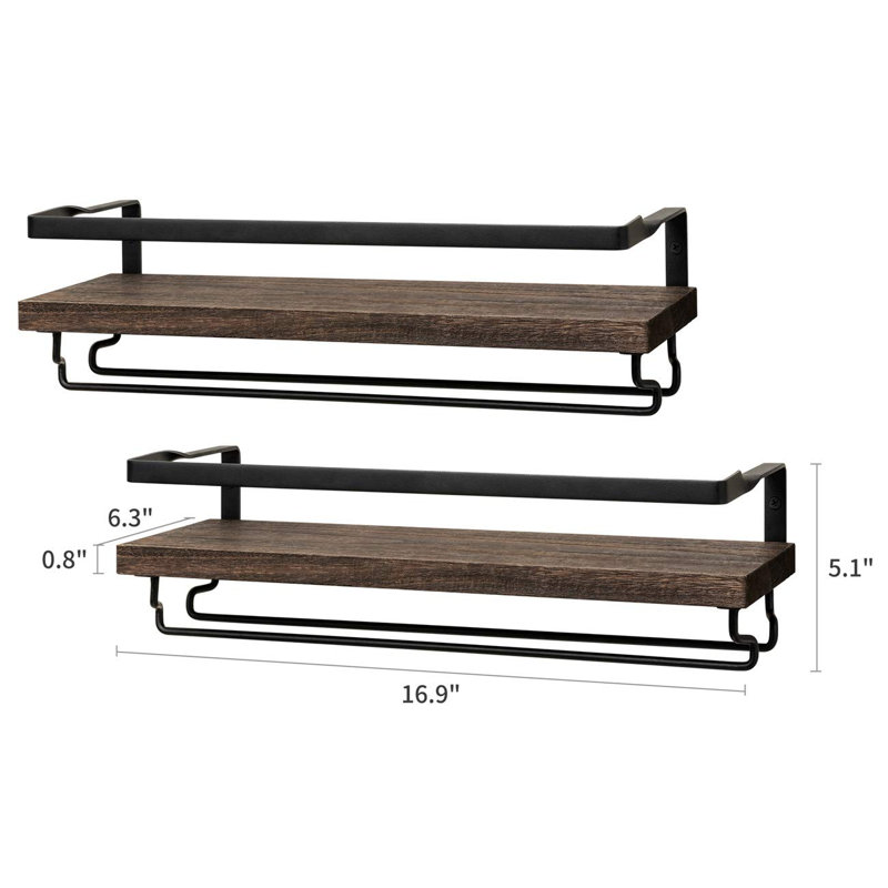 Alfhard Floor Wine Bottle Rack, Brown