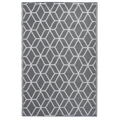 Garden Carpet Graphical Grey/White