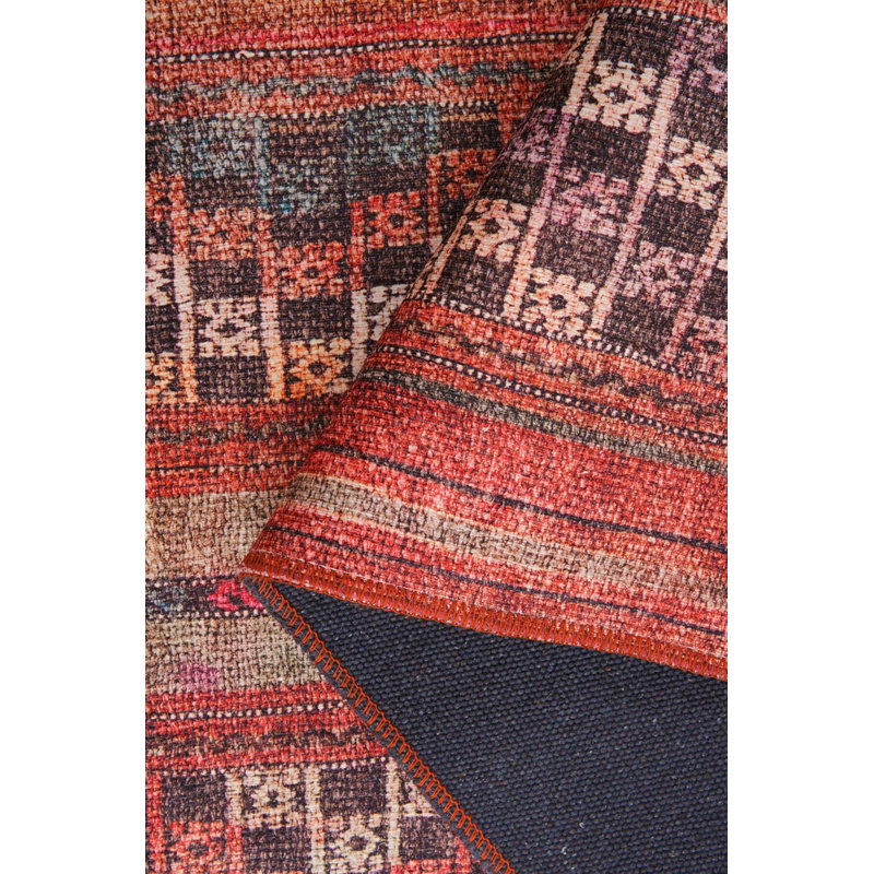 Tapis décoratif coloré Ottilie, Rond 5 pi