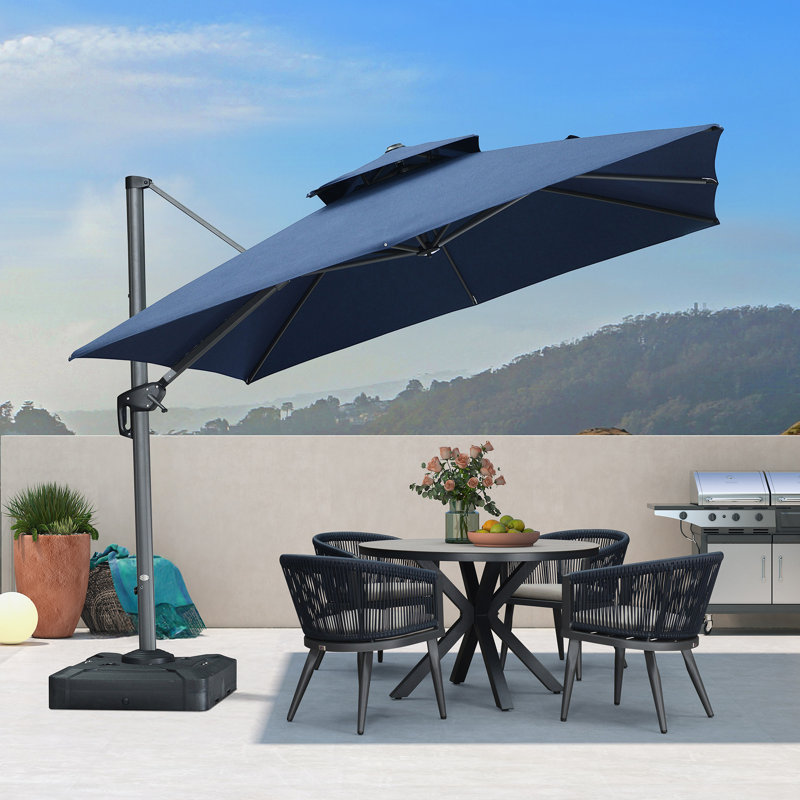 Parasol carré 10 po pour l'extérieur, Spectre indigo