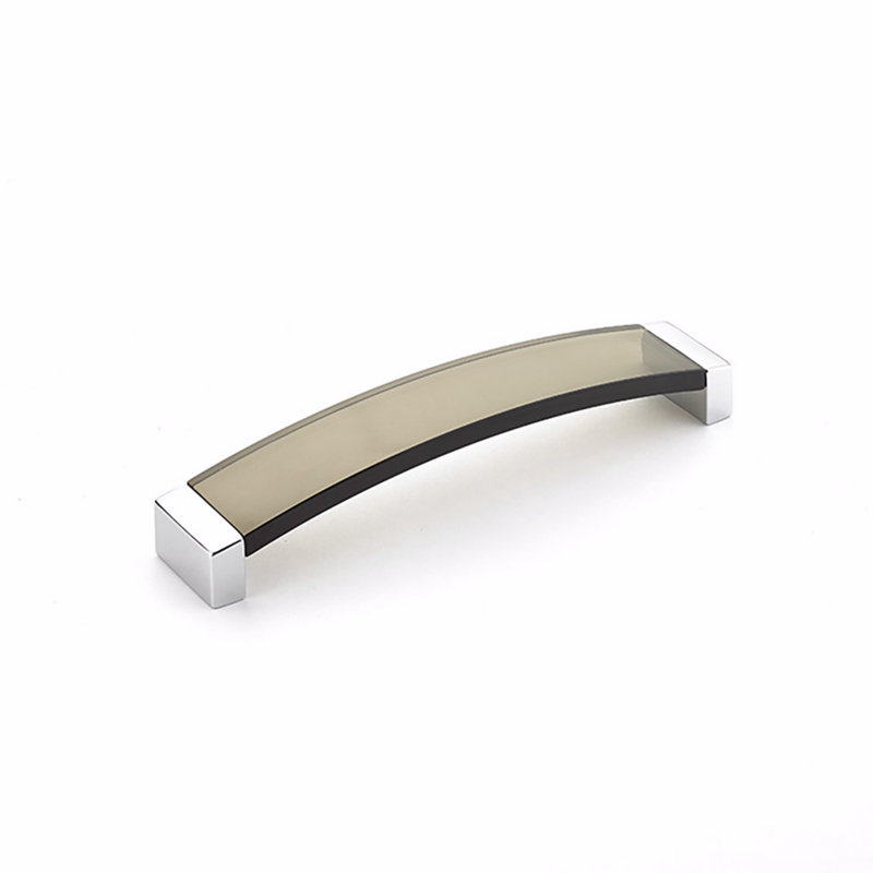 Poignée d'armoire 6 5/16 po Schaub Positano, 8.81", Chrome poli / brun
