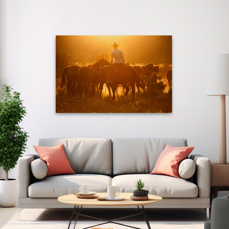 «Motion Out» - photographie figurative, art de cowboys et de cowboys, H 60 po x l 40 po