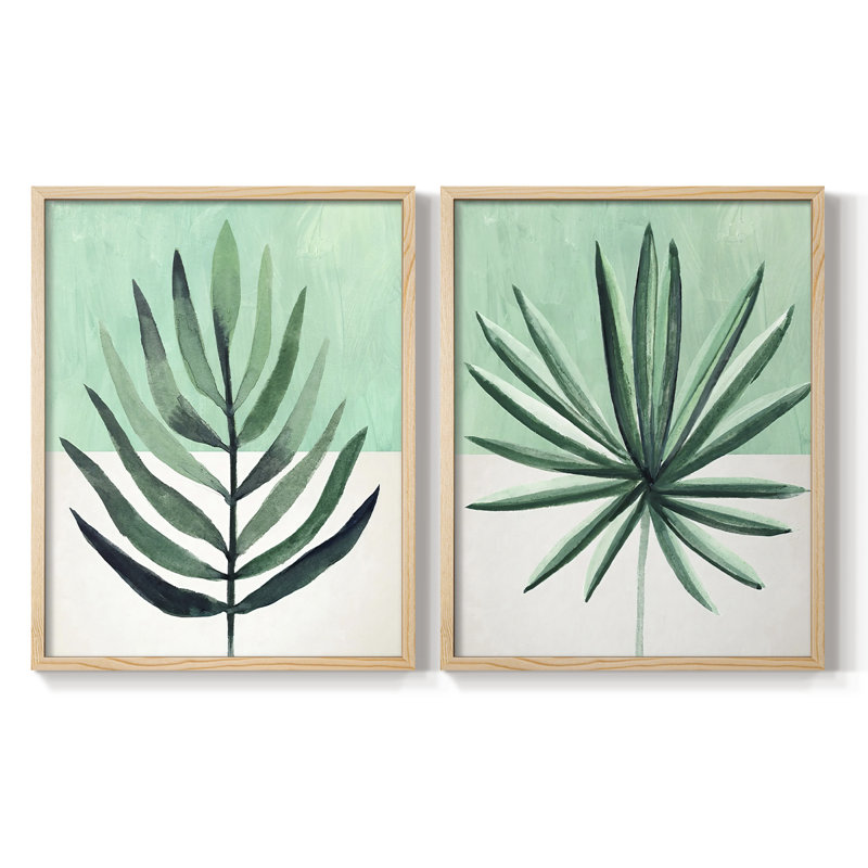 Verging Palm III - reproduction encadrée de qualité supérieure - prête à être accrochée - aucun clou requis - aucun clou requis