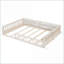 Lit plateforme double rembourré en bois de pin avec garde-corps & amp; Coussin, beige - Aucun sommier nécessaire pour la chambre à coucher