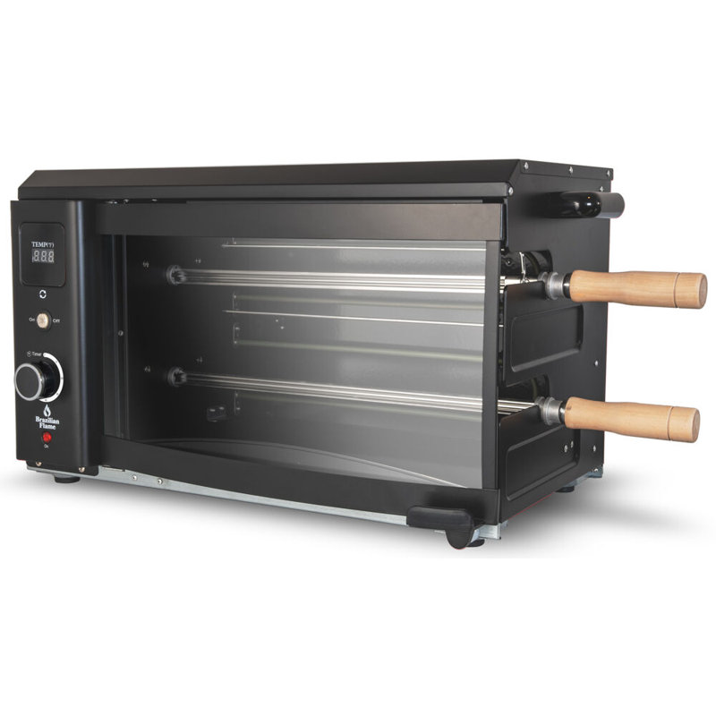 21" W x 12.4" D Indoor/Outdoor Use Single Burner Freestanding Electric Grill, Black
