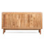 Buffet naturel - Armoire de rangement à 3 portes en bois de 57,17 po de largeur x 16,01 po de profondeur et 32,72 po de hauteur avec finition qui ajoute du caractère à votre pièce