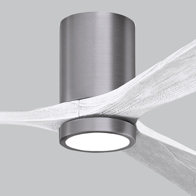 Irene LED Ceiling Fan, Brushed Pewter, 60", Matte White