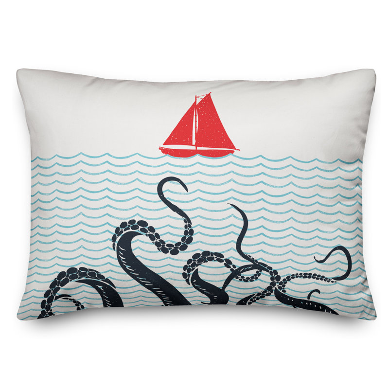  Coussin lombaire créature sous-marine, Polyester / Bourre en polyester