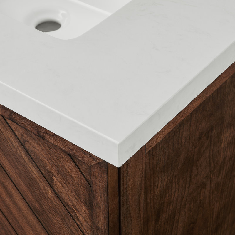 Meuble-lavabo double 60 po Keiera, Brun moyen
