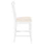 Table de salle à manger blanche avec 3 rangements, table à hauteur de comptoir et chaises à dossier croisé, bois massif pour une installation en bois, blanc, améliorant votre style de vie