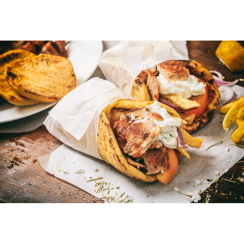 Greek Gyros by Rawf8 - Wrapped Canvas Print, 30cm H x 46cm W