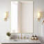 Élégant miroir rectangulaire encadré en aluminium pour salle de bain, chambre à coucher-1210179013-1210179008