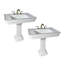 The Renovators Supply Inc. 22'' White Porcelain Rectangular Bathroom Sink with Overflow