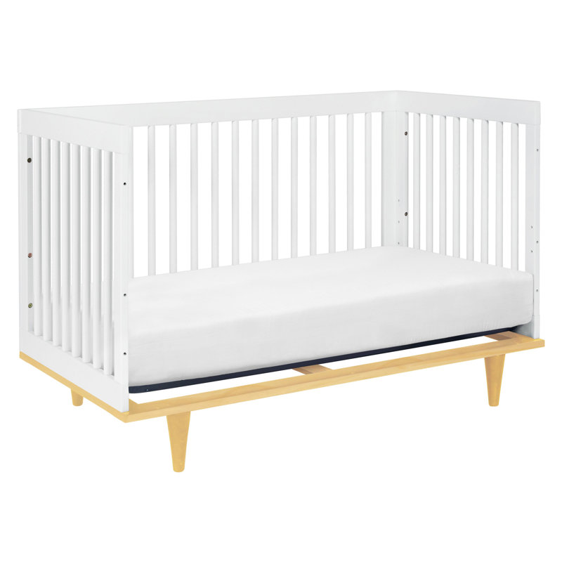 Lit de bébé convertible 3-en-1 Marley, Blanc/naturel, Crib