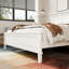 Lit plateforme en bois avec tête de lit et support à lattes de bois, aucun sommier requis-409457563-409457575