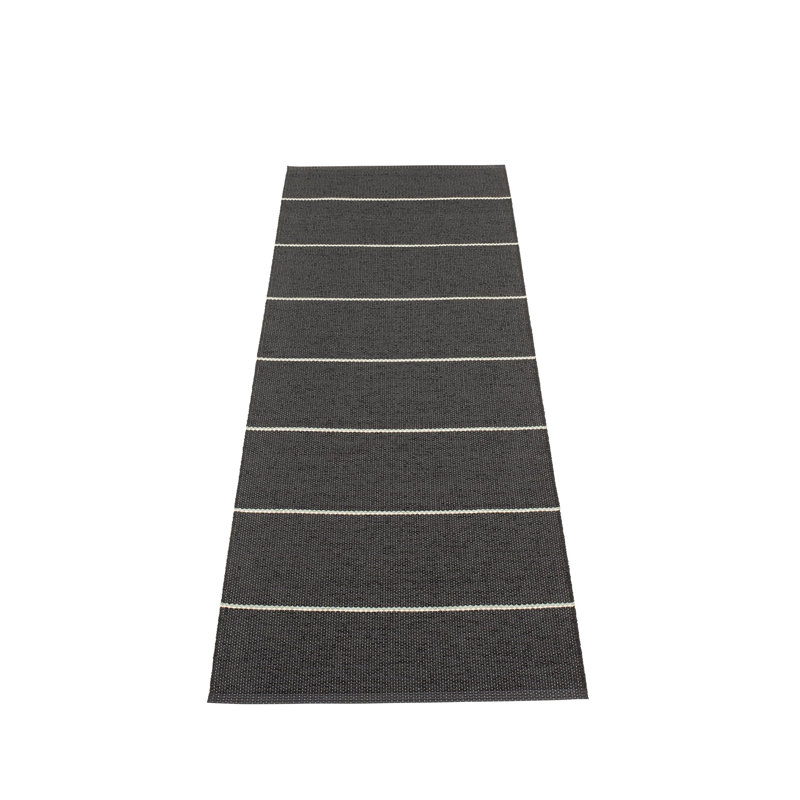 Rug TOM Leaf 2.25 X 4 Ft, Black, Runner 2'3" x 7'4"