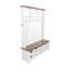 White Farmhouse 4-In-1 Hall Tree With 6 Hooks