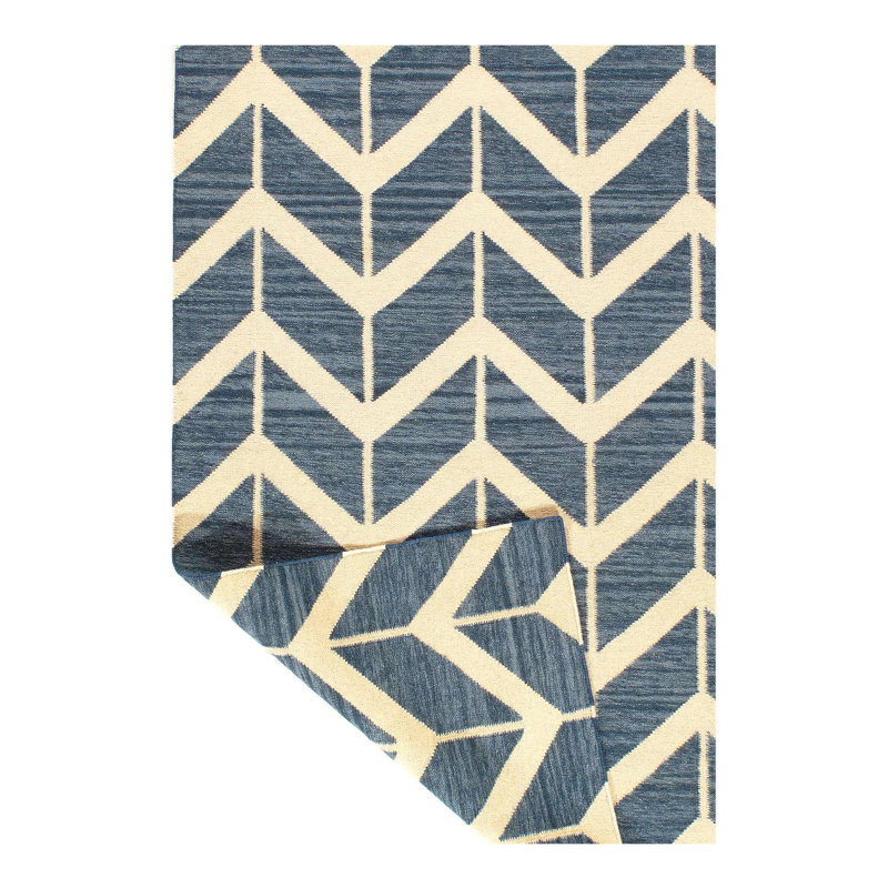 Canvello Handmade Blue Modern Hand Knotted Rug - 4' X 6'