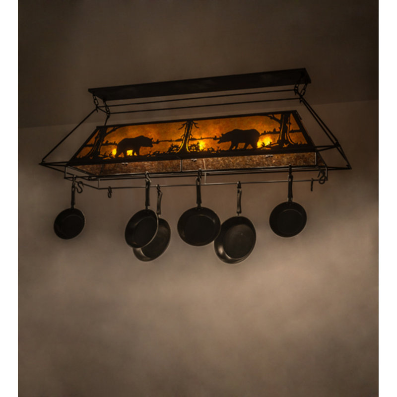 Steel Handcrafted Rectangle Chandelier Pot Rack