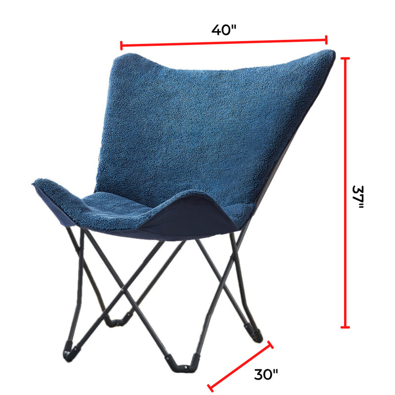 Oversized Butterfly Chair - Comfy Cozy Nightfall Navy, Navy Blue  Microfiber/Microsuede