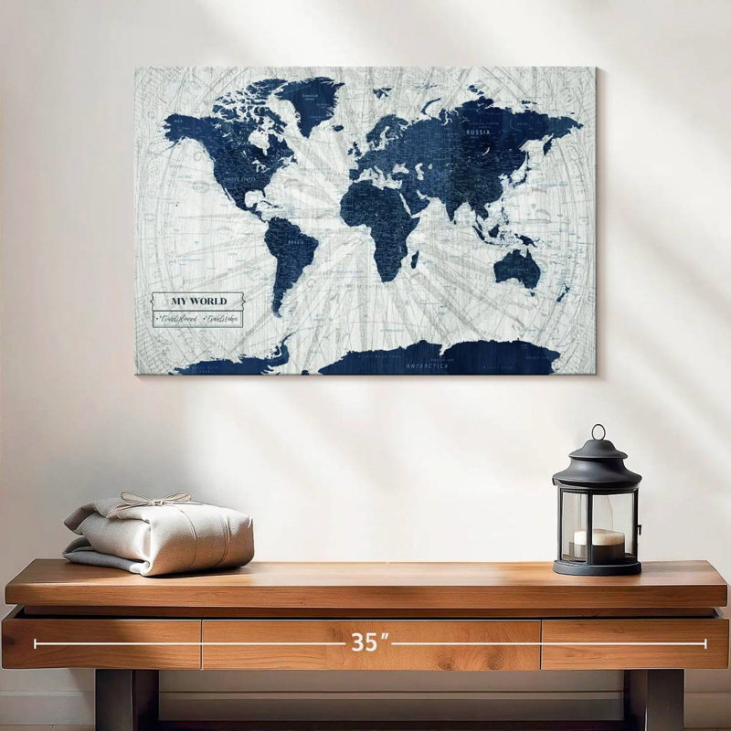 My World, punaise Amrico V, H 8 po x l 12 po