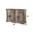 Menlo 68''L 2-Drawer Server with Marble Top in Antique Silver