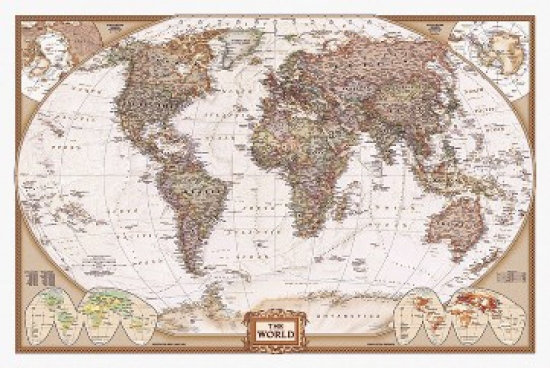 Affiche de carte du monde (34 x 22)
