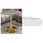 Table d'appoint ronde à plateau en marbre avec base piédestal conique (table seulement)-299177778