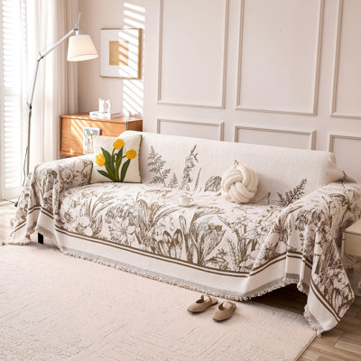 Flower Leaves Butterfly Boho Sofa Covers Couch Covers For Cushion Couch Sofa Pet Friendly Soft Thick Non Slip Couch Cover For Dogs Washable Sectional Couch Covers