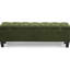 Banc avec rangement Boucle, pieds en bois d'hévéa, support de 300 lb, charnières douces pour un accès facile, conception capitonnée à boutons, différentes pièces convenables, housse et rangement de 50,63 po x l 17,39 po de hauteur.